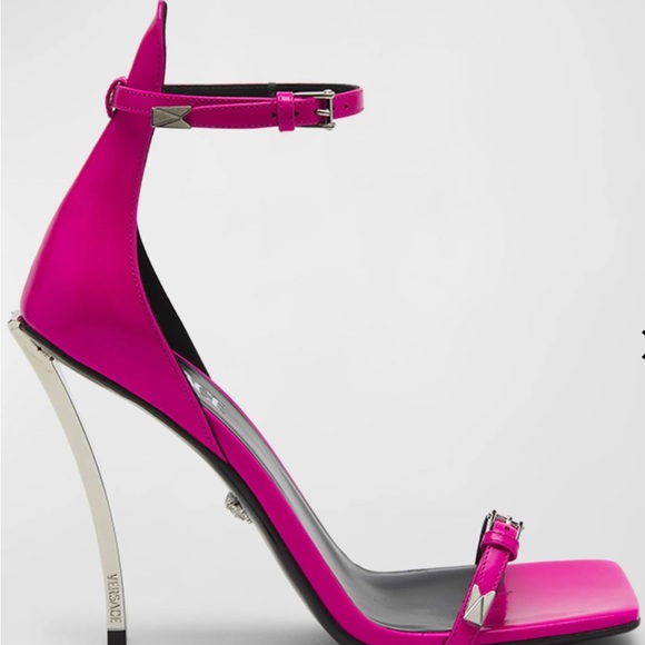 Versace - 110mm Pin Point Ankle Strap Sandals - Picture 6 of 11
